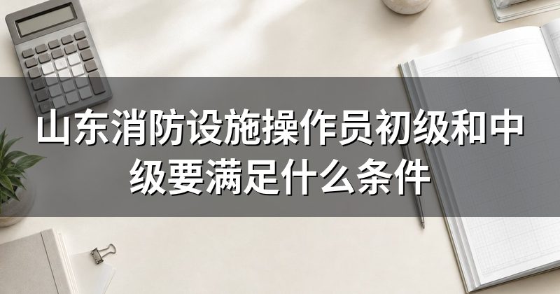 山东消防设施操作员初级和中级要满足什么条件