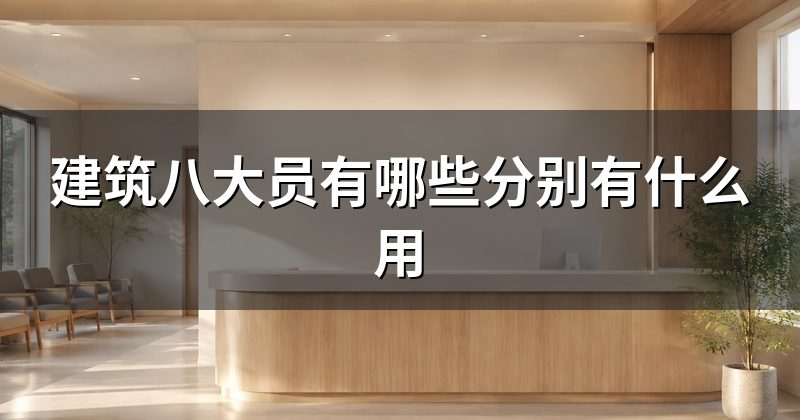 建筑八大员有哪些分别有什么用