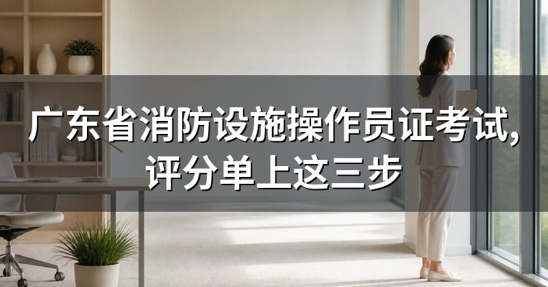 广东省消防设施操作员证考试,评分单上这三步