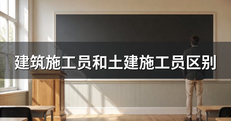 建筑施工员和土建施工员区别