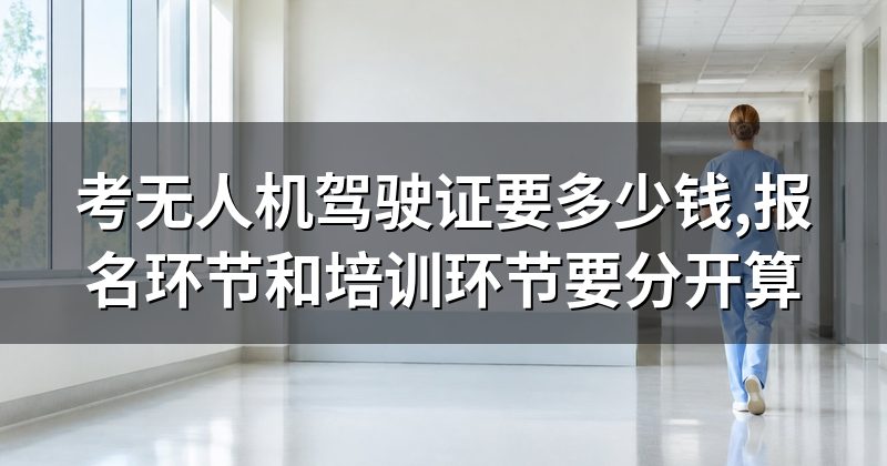 考无人机驾驶证要多少钱,报名环节和培训环节要分开算