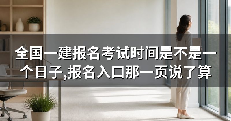 全国一建报名考试时间是不是一个日子,报名入口那一页说了算