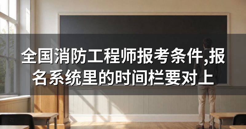 全国消防工程师报考条件,报名系统里的时间栏要对上