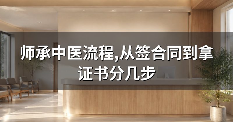 师承中医流程,从签合同到拿证书分几步