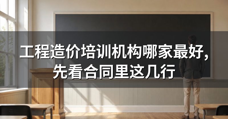 工程造价培训机构哪家最好,先看合同里这几行