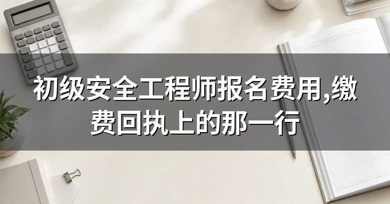 初级安全工程师报名费用,缴费回执上的那一行