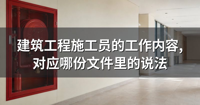 建筑工程施工员的工作内容,对应哪份文件里的说法