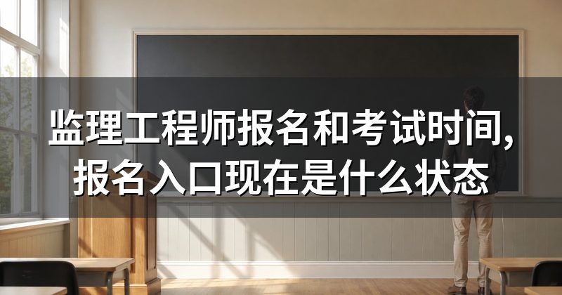 监理工程师报名和考试时间,报名入口现在是什么状态
