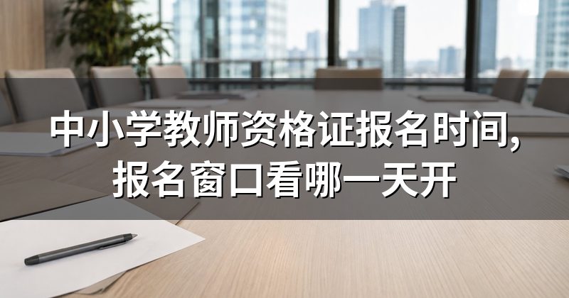 中小学教师资格证报名时间,报名窗口看哪一天开