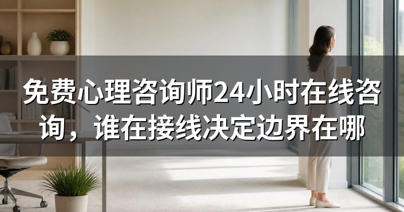免费心理咨询师24小时在线咨询,谁在接线决定边界在哪