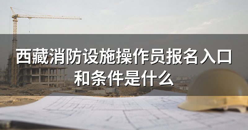 西藏消防设施操作员报名入口和条件是什么