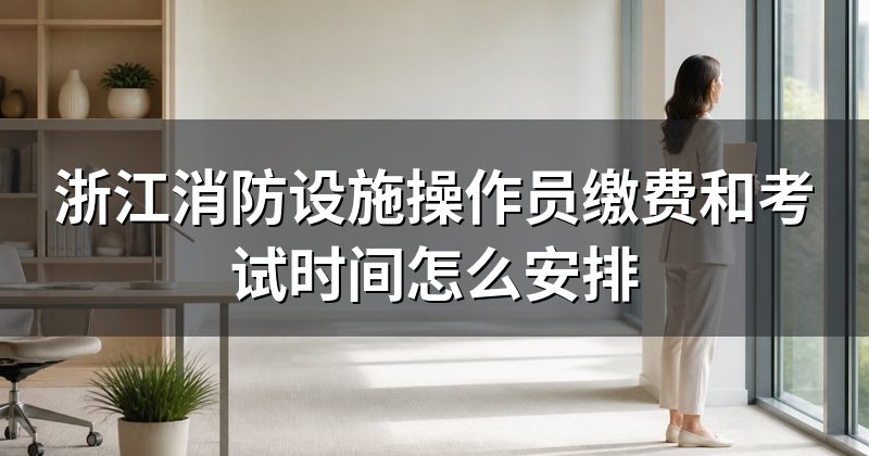浙江消防设施操作员缴费和考试时间怎么安排