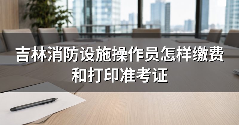 吉林消防设施操作员怎样缴费和打印准考证