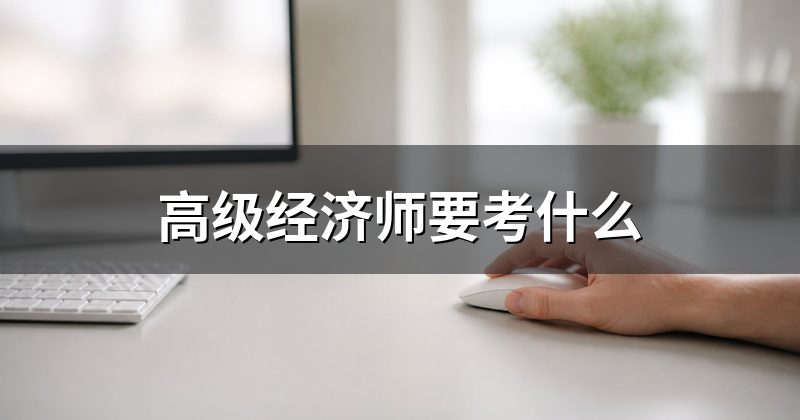 高级经济师要考什么
