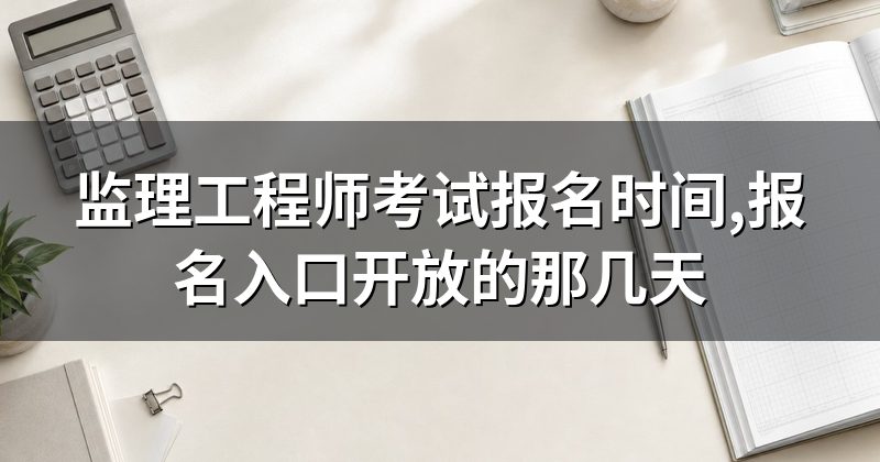监理工程师考试报名时间,报名入口开放的那几天