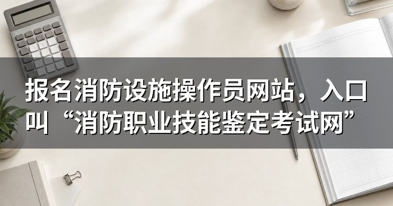 报名消防设施操作员网站,入口叫“消防职业技能鉴定考试网”