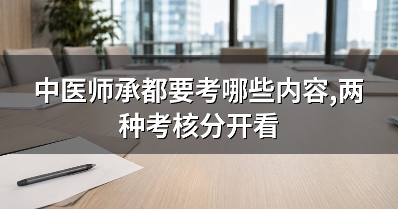 中医师承都要考哪些内容,两种考核分开看