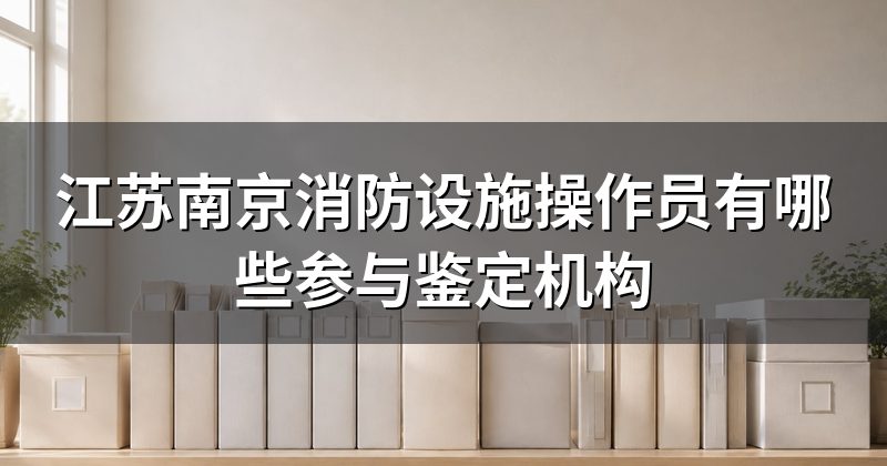 江苏南京消防设施操作员有哪些参与鉴定机构