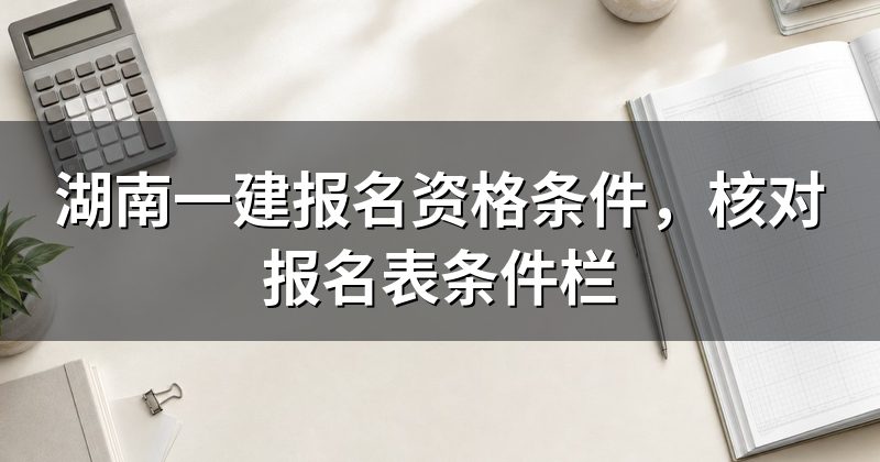 湖南一建报名资格条件，核对报名表条件栏