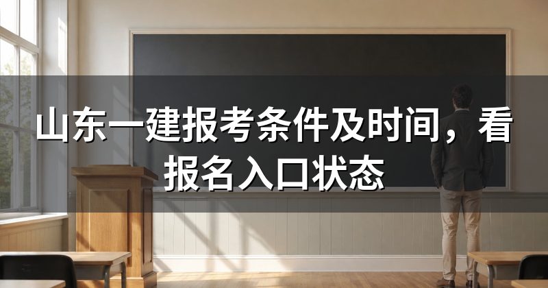 山东一建报考条件及时间，看报名入口状态
