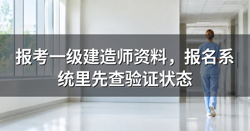 报考一级建造师资料,报名系统里先查验证状态