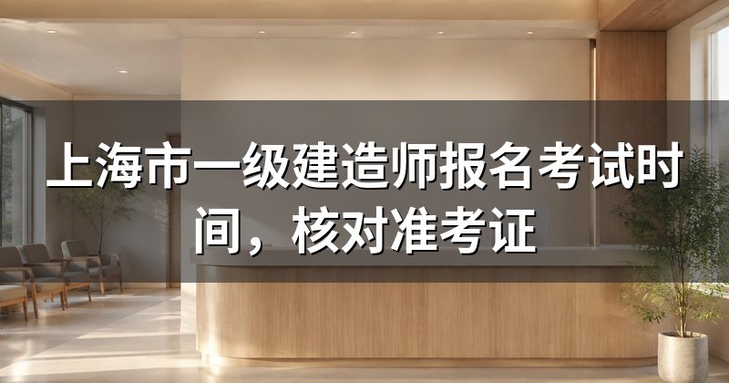 上海市一级建造师报名考试时间，核对准考证