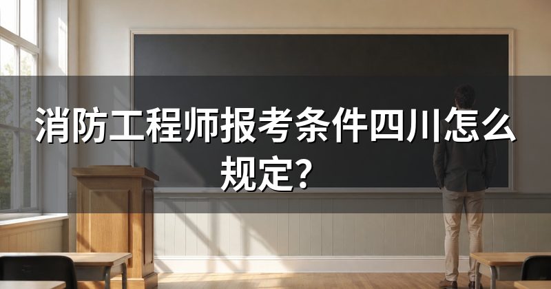 消防工程师报考条件四川怎么规定？