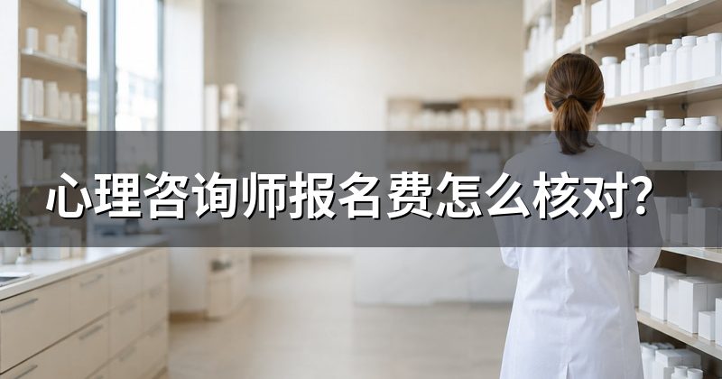 心理咨询师报名费怎么核对？