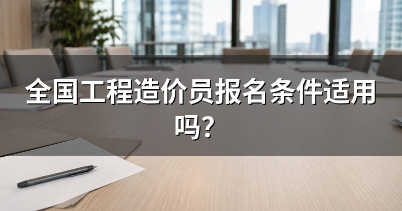 全国工程造价员报名条件适用吗？