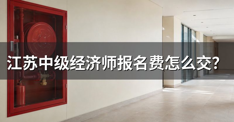 江苏中级经济师报名费怎么交?