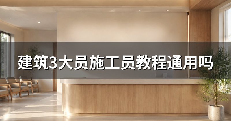 建筑3大员施工员教程通用吗