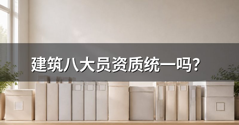 建筑八大员资质统一吗?