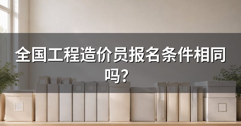 全国工程造价员报名条件相同吗?
