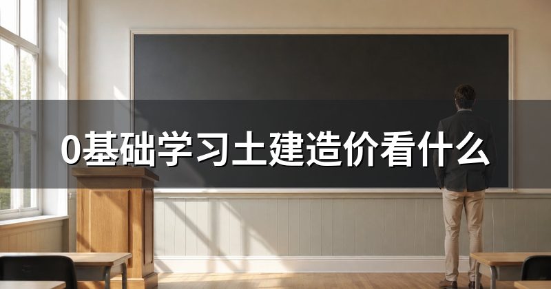 0基础学习土建造价看什么