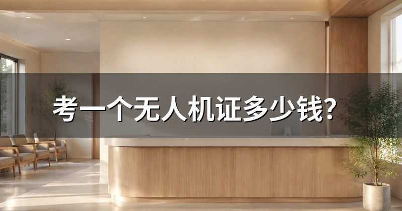 考一个无人机证多少钱?