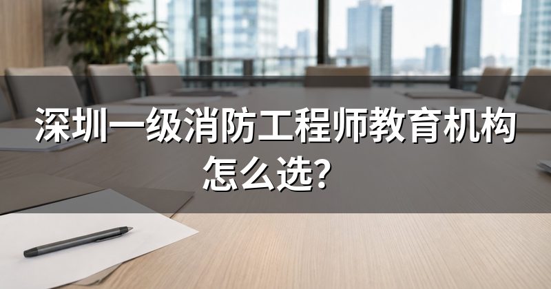 深圳一级消防工程师教育机构怎么选?
