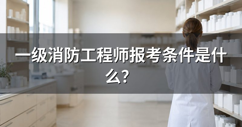 一级消防工程师报考条件是什么？