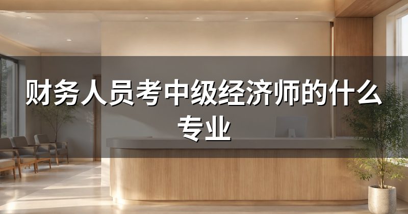 财务人员考中级经济师的什么专业