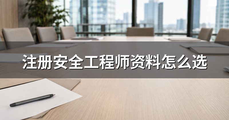 注册安全工程师资料怎么选
