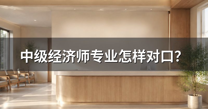 中级经济师专业怎样对口?