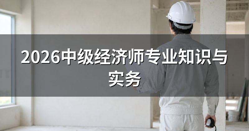 2026中级经济师专业知识与实务