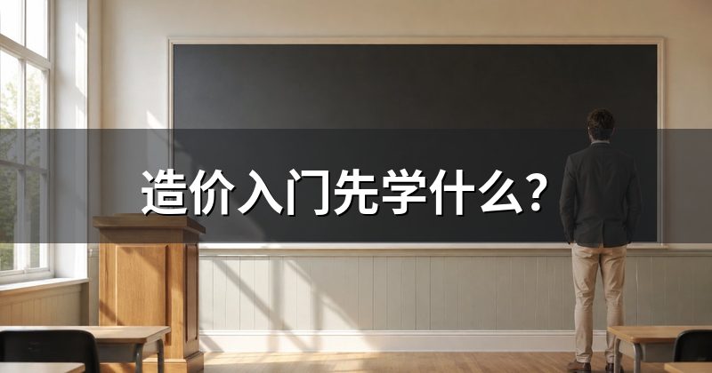 造价入门先学什么?