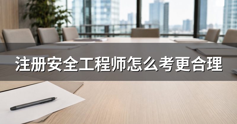注册安全工程师怎么考更合理