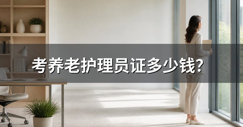 考养老护理员证多少钱?