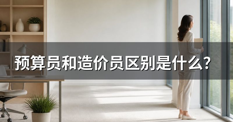 预算员和造价员区别是什么?