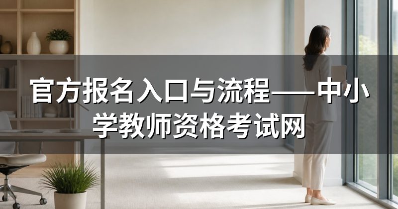 官方报名入口与流程——中小学教师资格考试网