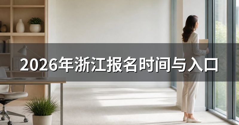 2026年浙江报名时间与入口