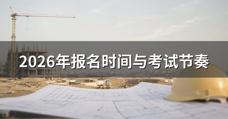 2026年报名时间与考试节奏