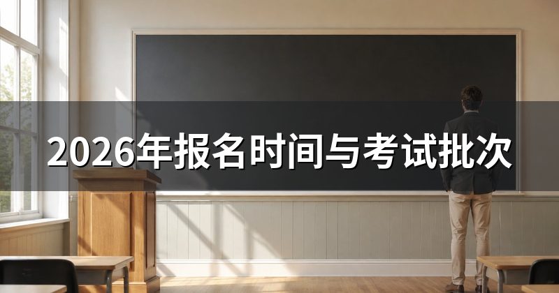 2026年报名时间与考试批次