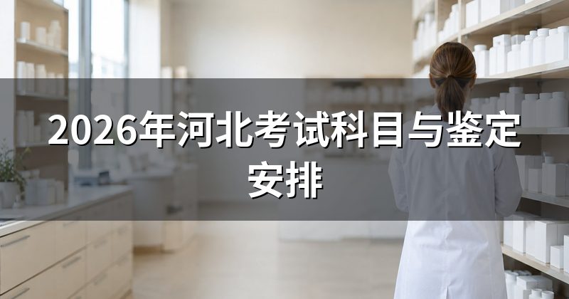 2026年河北考试科目与鉴定安排